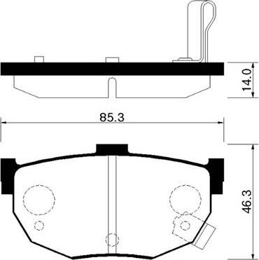 Ashuki 1083-8050O - Brake Pad Set, disc brake autospares.lv