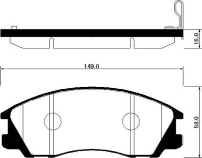 HSB Gold HP0022 - Brake Pad Set, disc brake autospares.lv