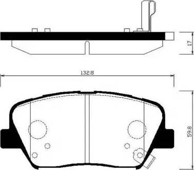 Koreastar KBPH-169 - Brake Pad Set, disc brake autospares.lv