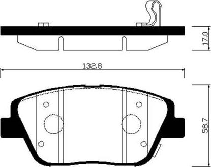 HSB Gold HP1045 - Brake Pad Set, disc brake autospares.lv