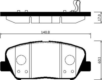 HSB Gold HP1046 - Brake Pad Set, disc brake autospares.lv