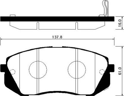 Japanparts JPAK20AF - Brake Pad Set, disc brake autospares.lv