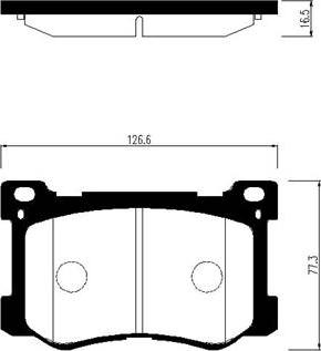 HSB Gold HP1050 - Brake Pad Set, disc brake autospares.lv