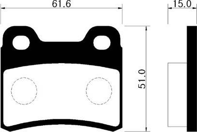 HSB Gold HP1004 - Brake Pad Set, disc brake autospares.lv