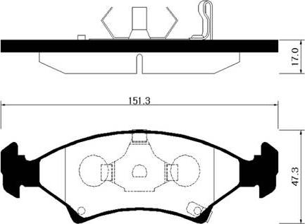 HSB Gold HP1003 - Brake Pad Set, disc brake autospares.lv