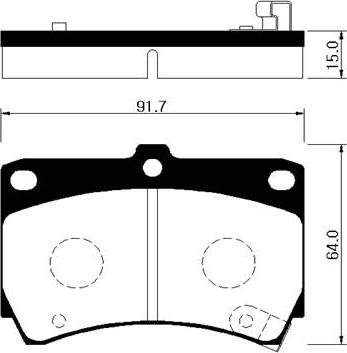 HSB Gold HP1002 - Brake Pad Set, disc brake autospares.lv