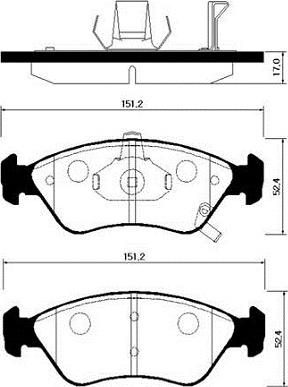 BENDIX 572412 - Brake Pad Set, disc brake autospares.lv