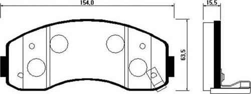 BENDIX 510745 - Brake Pad Set, disc brake autospares.lv