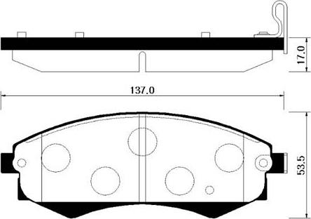 HSB Gold HP1033 - Brake Pad Set, disc brake autospares.lv