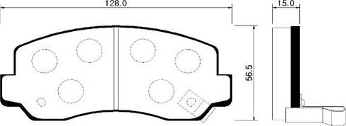 HSB Gold HP1029 - Brake Pad Set, disc brake autospares.lv