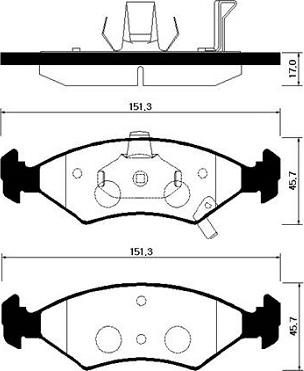 HSB Gold HP1021 - Brake Pad Set, disc brake autospares.lv