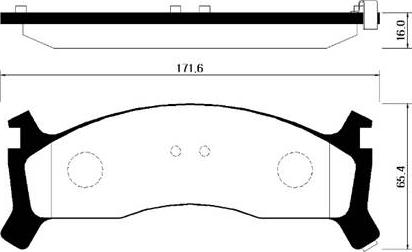 HSB Gold HP1028 - Brake Pad Set, disc brake autospares.lv