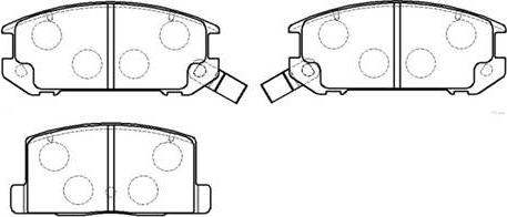 HSB Gold HP8502 - Brake Pad Set, disc brake autospares.lv