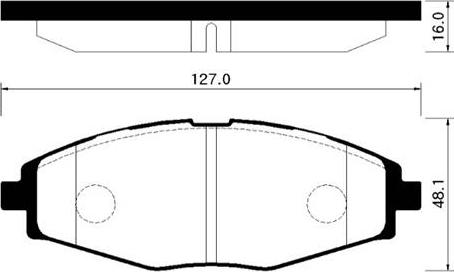 HSB Gold HP2002 - Brake Pad Set, disc brake autospares.lv