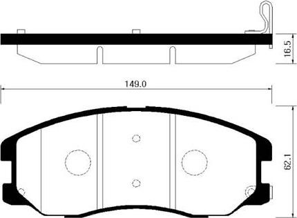 HELLA T1676 - Brake Pad Set, disc brake autospares.lv