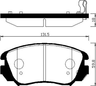 HSB Gold HP2024 - Brake Pad Set, disc brake autospares.lv