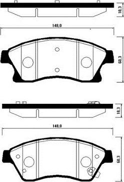 GMC 2503101 - Brake Pad Set, disc brake autospares.lv