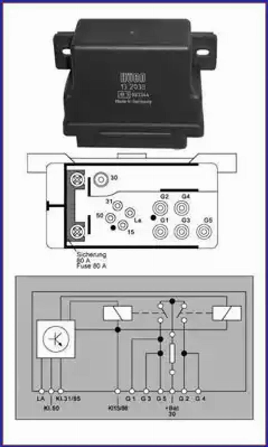 HUCO 132038 - Control Unit, glow plug system autospares.lv