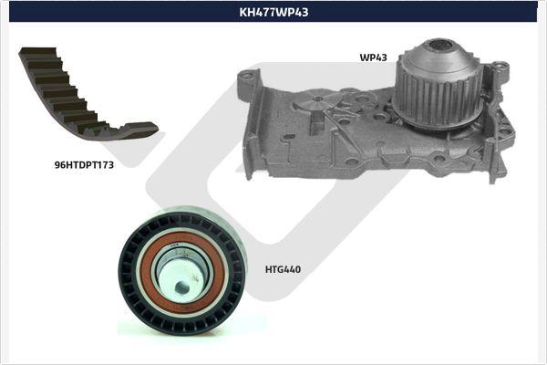 Hutchinson KH 477WP43 - Water Pump & Timing Belt Set autospares.lv