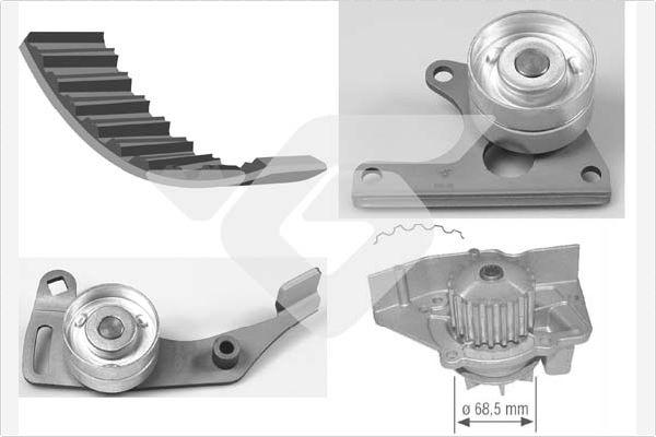 Hutchinson KH 06WP12 - Water Pump & Timing Belt Set autospares.lv