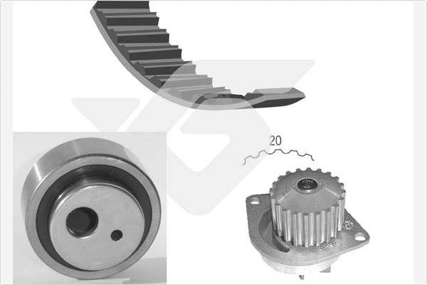 Hutchinson KH 02WP17 - Water Pump & Timing Belt Set autospares.lv