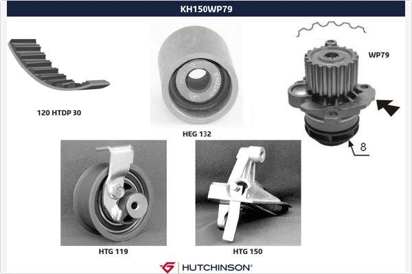 Hutchinson KH 150WP79 - Water Pump & Timing Belt Set autospares.lv