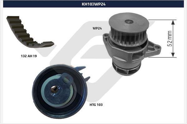 Hutchinson KH 103WP24 - Water Pump & Timing Belt Set autospares.lv