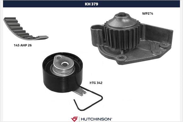 Hutchinson KH 379WP274 - Water Pump & Timing Belt Set autospares.lv