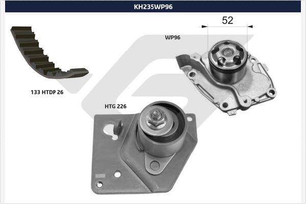 Hutchinson KH 235WP96 - Water Pump & Timing Belt Set autospares.lv