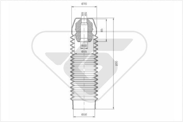 Hutchinson KP091 - Dust Cover Kit, shock absorber autospares.lv