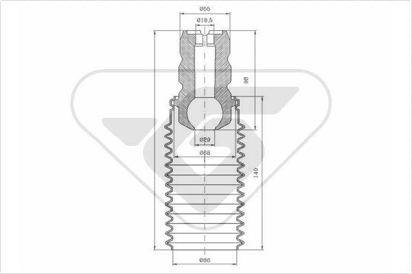 Hutchinson KP054 - Dust Cover Kit, shock absorber autospares.lv