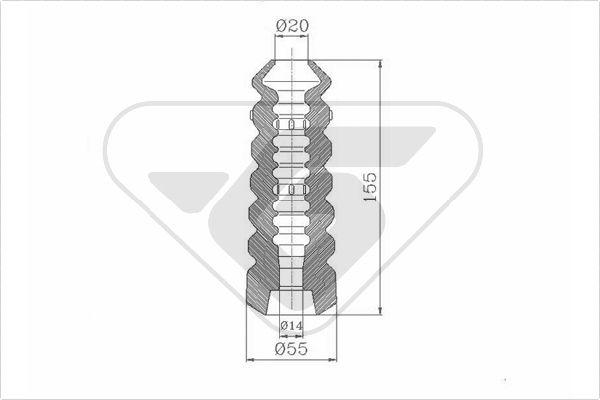 Hutchinson KP075 - Dust Cover Kit, shock absorber autospares.lv