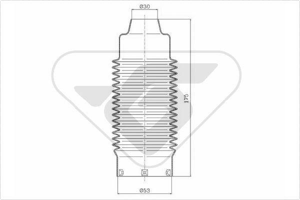 Hutchinson KP073 - Dust Cover Kit, shock absorber autospares.lv