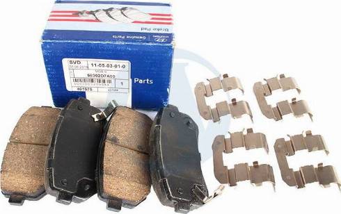 Hyundai 58302-D7A00 - Brake Pad Set, disc brake autospares.lv