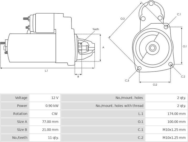 Hyundai 36100-2B614 - Starter autospares.lv