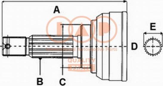 IAP QUALITY PARTS 406-07095 - Joint Kit, drive shaft autospares.lv