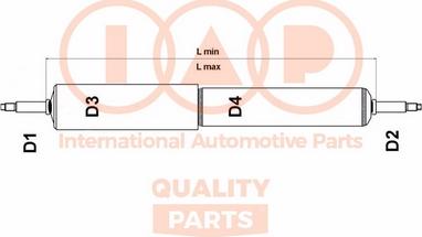 IAP QUALITY PARTS 504-17044GE - Shock Absorber autospares.lv
