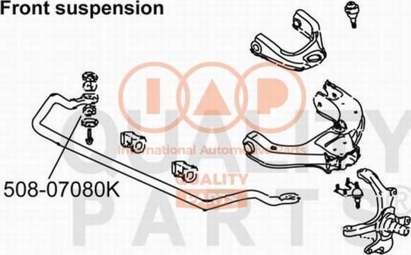 IAP QUALITY PARTS 508-07080K - Bearing Bush, stabiliser autospares.lv