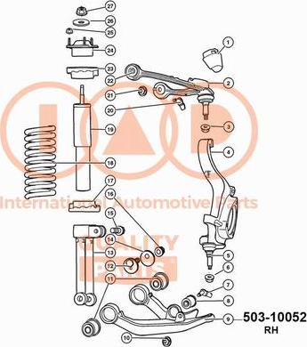 IAP QUALITY PARTS 503-10052 - Track Control Arm autospares.lv