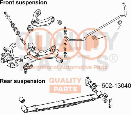 IAP QUALITY PARTS 502-13040 - Bush, leaf spring autospares.lv