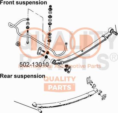 IAP QUALITY PARTS 502-13010 - Bush, leaf spring autospares.lv