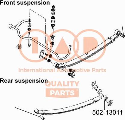 IAP QUALITY PARTS 502-13011 - Bush, leaf spring autospares.lv