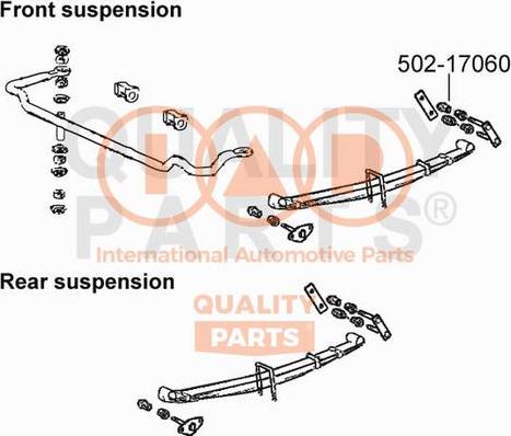 IAP QUALITY PARTS 502-17060 - Bush, leaf spring autospares.lv