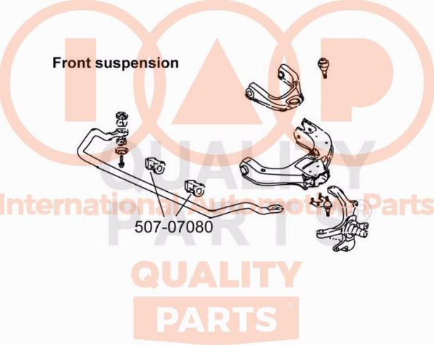 IAP QUALITY PARTS 507-07080 - Bearing Bush, stabiliser autospares.lv