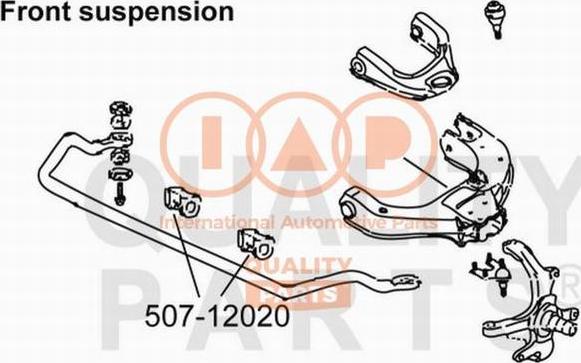 IAP QUALITY PARTS 507-12020 - Bearing Bush, stabiliser autospares.lv