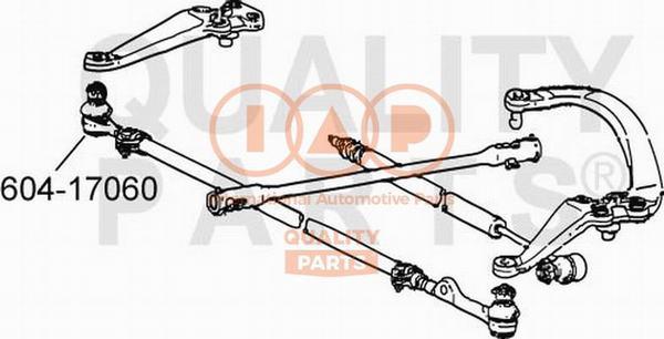 IAP QUALITY PARTS 604-17060 - Tie Rod End autospares.lv