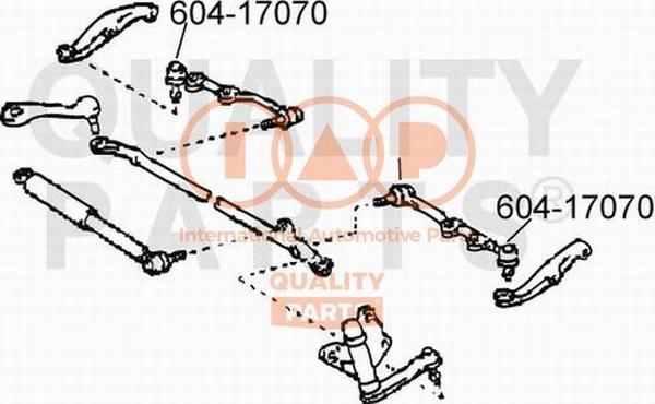 IAP QUALITY PARTS 604-17070 - Tie Rod End autospares.lv