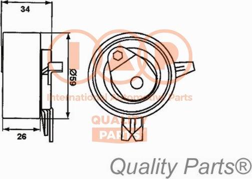 IAP QUALITY PARTS 127-09040 - Tensioner Pulley, timing belt autospares.lv