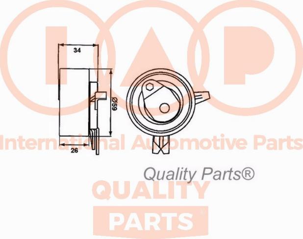 IAP QUALITY PARTS 127-09040 - Tensioner Pulley, timing belt autospares.lv