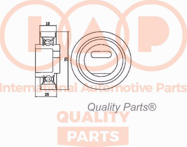 IAP QUALITY PARTS 12706033 - Tensioner Pulley, timing belt autospares.lv